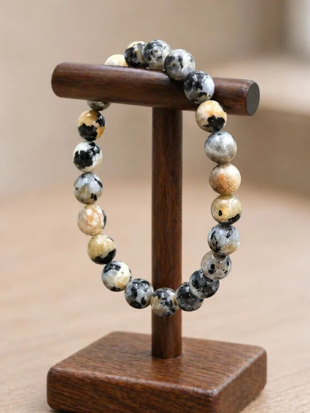 High Flash Black Moonstone Bracelet | Handmade
